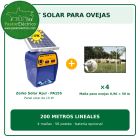 Kit solar para ovejas: Zerko azul PA155 + 4 mallas, 200 metros lineales, batería opcional