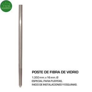 Poste Fuerte Fibra de Vidrio (especial puertas y esquinas) cercado eléctrico - pastor eléctrico