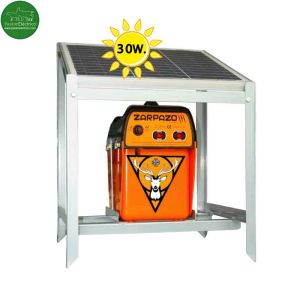 Pastor Eléctrico Zarpazo 12 V con placa solar 30w para animales salvajes