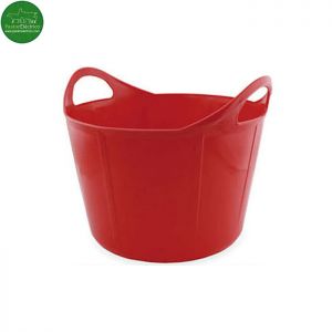 Cubo flexible ROJO capacidad 28 litros