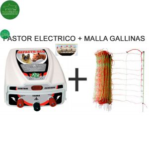 Pastor Eléctrico Impacto Red + Malla para Gallinas