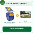 Kit solar para ovelhas: Zerko azul PA155 + 4 redes, 200 metros lineares, bateria opcional