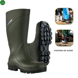 Botas Noramax PRO verde con puntera de acero pastor eléctrico