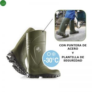 Botas Bekina Steplitex verde com biqueira e sola de aço
