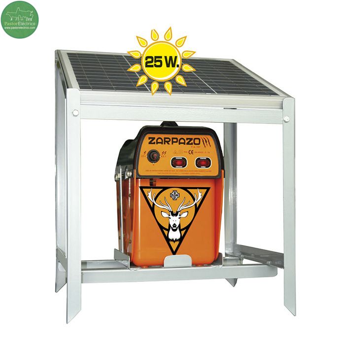 Pastor eléctrico solar ZERKO SOLAR RECARGABLE 10W (batería y panel  INCLUÍDOS)