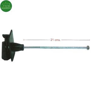 Aislador Z-65 con tornillo M-6 separador 21 cm para cinta cercado eléctrico
