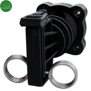 Aislador-piqueta-puerta. Aislador Z-18 para puertas con varilla de fibra de vídrio cercados eléctricos