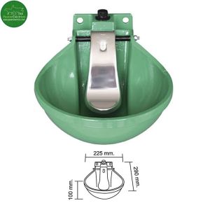 Bebedero B-2 verde aluminio pintado pastor eléctrico