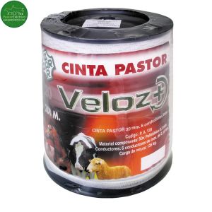 Cinta conductora VELOZ 20 mm rollo 200 metros cercado eléctrico