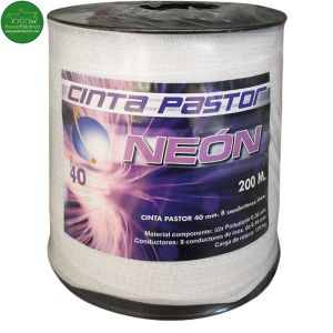 Cinta Conductora Neón Gama- Eco 40 mm rollo 200 metros cercado eléctrico