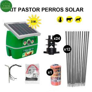 Kit Pastor eléctrico para Perros con placa solar 3W