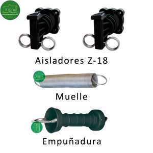 accesorios puerta cercado eléctrico con postes fibra de vidrio