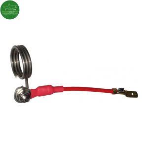 Muelles Conexión a Batería pastor eléctrico. Conexión a polo positivo (rojo) y a polo negativo (negro). Incluye los dos cables.